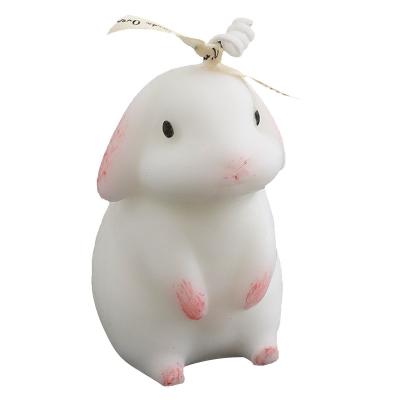 China Modern Wholesale Rabbit Sniffed Birthday Gifts With Hand Decorative Hand Gifts Soy Wax Candle Ornaments for sale