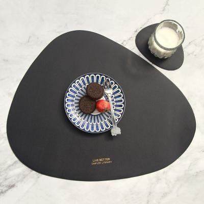 China Leather Stocked Place Mat Heat Proof Lightweight Eu Style Luxury Place Mat for sale