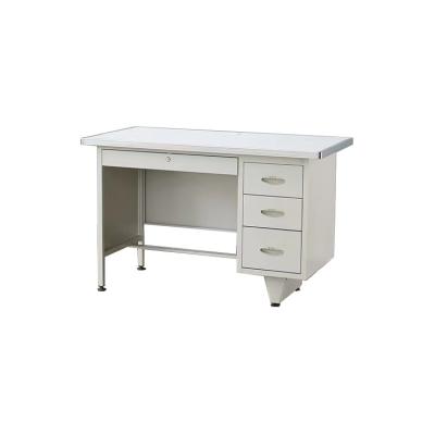 China Best Selling China Factory Convertible Knocked Down Computer Table With Three Drawer Steel Desk for sale