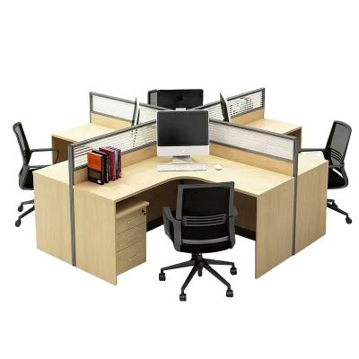 China Modern Aluminum Cubicle Type Office Workstation 4pesons Call Center Desk Foshan Manufacturer Modern for sale