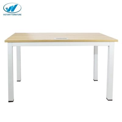 China OEM ODM Standard Style Conference Iron Convertible Set Furniture Office Height Original Size Wood Top Material Type Table And Chair for sale