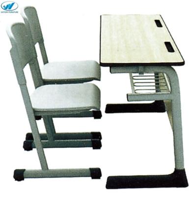 China Sale Modern Cherry Metal Double Leg Metal Seats School Furniture Children Type Wood And College Table And Chair Sets for sale