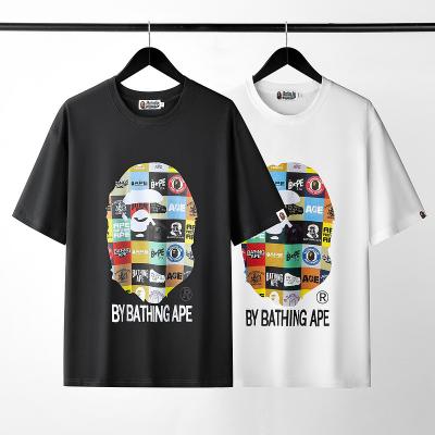 China 2022 Anti-wrinkle new arrival factory wholesale supplier 100% bathing monkey t-shirt men bape t-shirt tees men women for sale