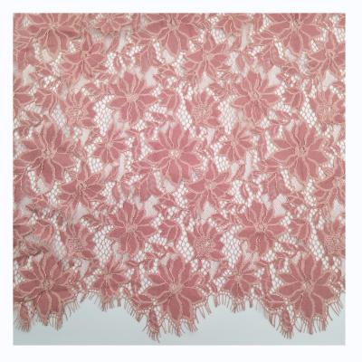 China Fresh Flower Pattern Mesh Knitting Lace Fabric For Delicate Viable Soft Lines Women for sale