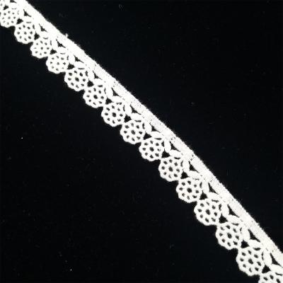 China Sustainable Floral Guipure Lace Trim Lace Cotton Trimming 2cm For Socks for sale