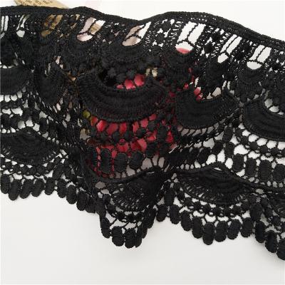 China Scallop Lace Trim Design 3d Lace Trim Scallop Lace Trim Design 3d Black Lace Trim 13cm for sale