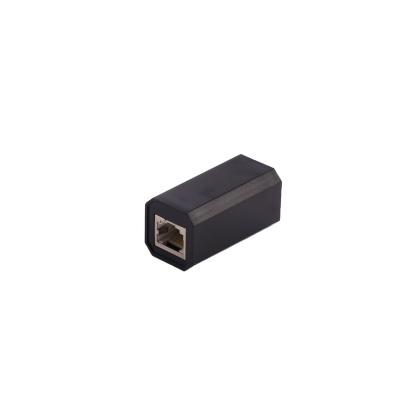 China Factory Customization Wholesale Network Direct Black Main Cable Connector To Square Connector Network Cable Extension Shield for sale