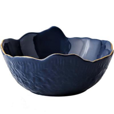 China Sustainable Wholesale Custom Ceramic Dinner Bowl Porcelain Salad Bowl For Restaurant for sale