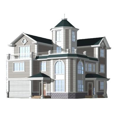 China Modern Prefabricated Light Steel Prefab House Light Steel Villa Cottage Villa for sale