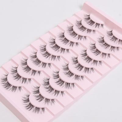 China Hot Sale Korea Light Natural Strip Eyelashes Natural Looking Short Eyelashes for sale