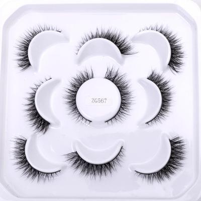 China Hot Selling Mink Eyelashes 18mm Light Weight Natural Tapered Daux 3d Hair False Eyelashes for sale