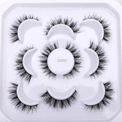 China Hot Sale 5d Light False Hair Eyelashes 14mm False Eyelashes 3d Natural Mink Lashes Natural Lash for sale