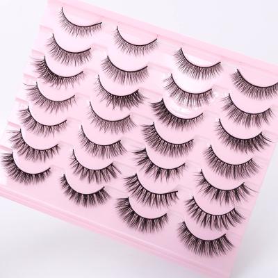 China Wholesale natural magefy mink vegan eyelashes 3d natural eyelashes silk light hot fake 3d eyelashes for sale