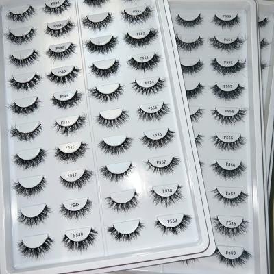 China Hot Selling Light Weight 2023 Natural Mink Eyelashes Fluffy Lashes With Custom-packing for sale