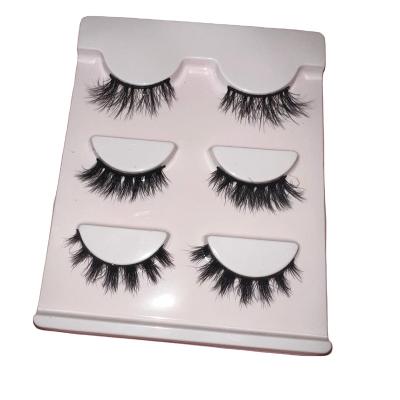 China 2023 New Style 3d Light Mink Lashes Natural Tapered False Eyelashes 3 Pairs Lashes Natural False Eyelashes Multipack for sale