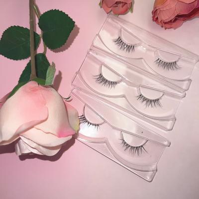 China 3d Eyelash Clear Strip Vegan Light Fluffy Eyelashes Full Strip Private Label Mink Other Lashes With Case for sale