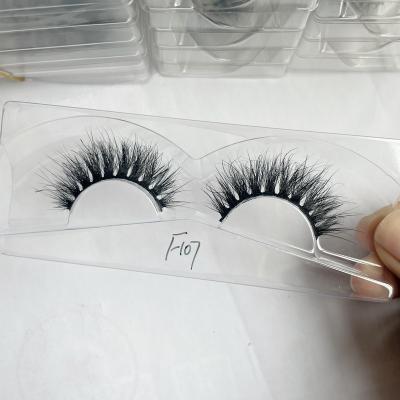 China 2023 Light New Style Mink Lashes Short Messy Tapered Natural Eyelash Glue Natural Free Samples for sale