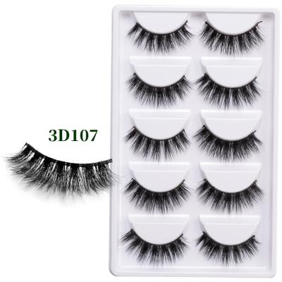 China Hot Sale False Eyelashes Fluffy Natural Mink 3d Strip Light for sale