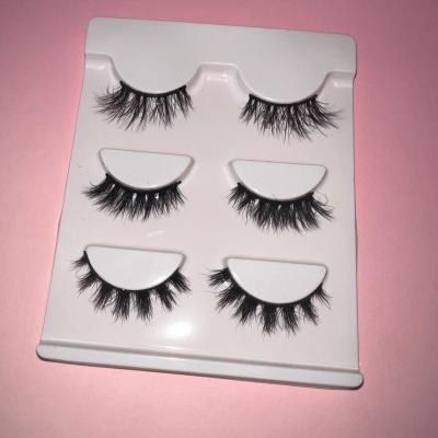 China 2023 Hot Selling Light Weight 3 Pairs Natural Eyelashes Long Lashes Natural Eyelashes 3 Pairs Box for sale