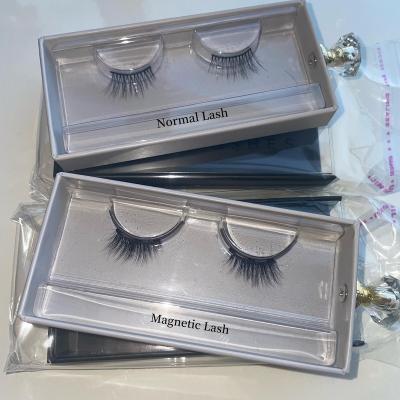 China 2023 new style lightweight natural tapered magnetic eyelashes 3d lashes with high quality for sale