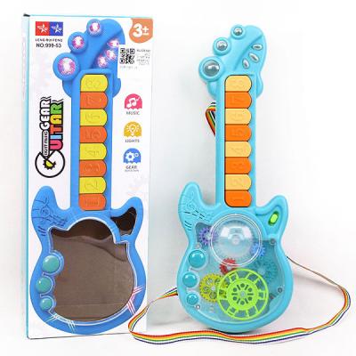 China Educational Hot Selling Kids Toys Musical Instruments Light Guitar Gift For Toddler Baby Toy Guitar for sale