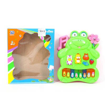 China Battery Operated Animal Musical Toy 8 Keys Organ Frog Toys Piano Plastic Toy Kids Electronic Piano for sale