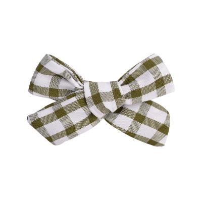 China 2023 European Popular Decoration Style Cotton Bow Hair Clips Girls Baby Bow Hair Clips for sale