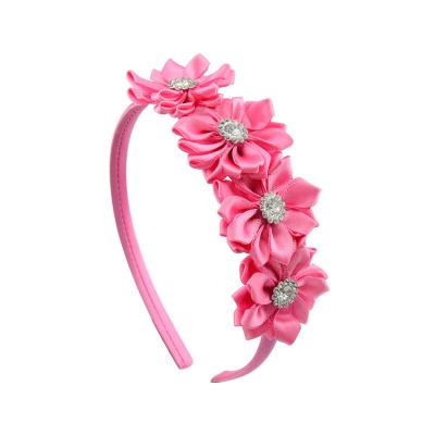 China 2023 European and America new style decoration children's hairband wholesale flower girls handmade hair band for sale