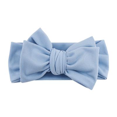 China New decoration style cotton baby hair band girls Europe and the United States knitted elastic bow hair headdress headband for sale