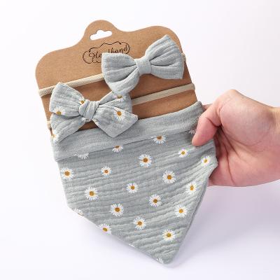 China European and American Border Bib Products New Cotton Intermediate Bib Baby Bib Cotton Double Triangle Towel CIA Mouth Towel Baby Towel Products for sale