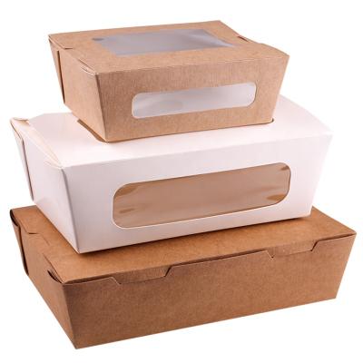 China Art Decor New Coming Fast Shipping Environmental Friendly Disposable Microwavable Paper Salad Takeout Boxes for sale