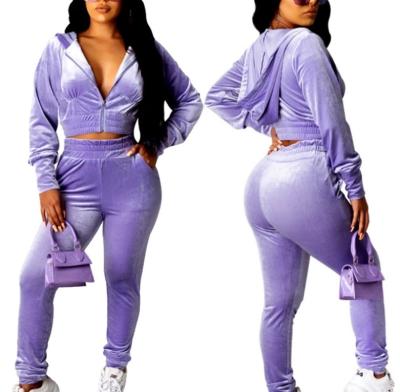 China Wholesale Waterproof Women Clothing Match Set Women Casual Sweatpants Sweatpants And Hoodie Set for sale