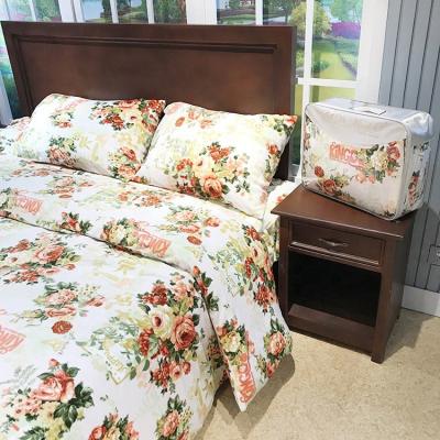 China Microfiber polyester anti-pilling printed flannel fleece bedding set sheet and comforter sets stock for sale