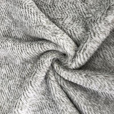 China Anti-Static Blend Fluffy Gray Flannel Fleece Fabric For Blanket Wholesale for sale