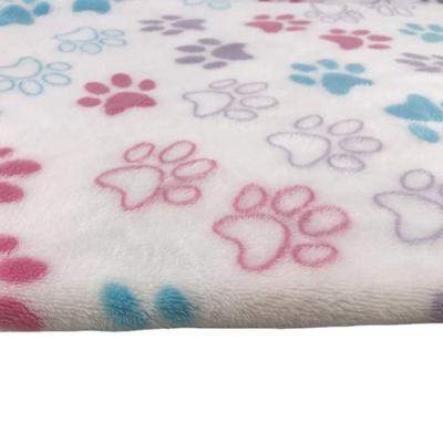 China Manufacturer New Design Anti-Static Custom Printed Baby Blanket Cloth Coral Flannel Fleece Fabric For Home Textile for sale