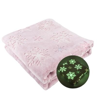 China Anti-pilling Flannel Fleece Plush Couch Super Soft Premium Girls Boys Glow In Dark Blanket for sale