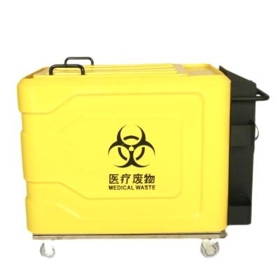 China Modern Smart Plastic Hospital Medical Waste Collection Trolley With Android System for sale