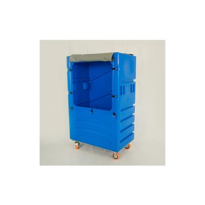 China Factory Price Hotel Laundry Plastic Bulk Cage Trolley With Wheels for sale