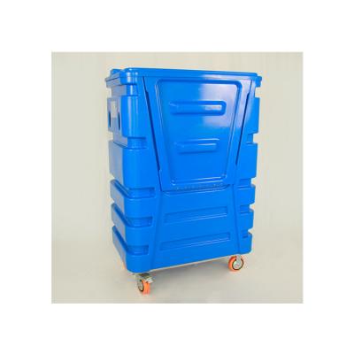 China Laundry Warehouse 1150L ODM Heavy Duty Commercial Plastic Bulk Laundry Cage Canvas Cart for sale