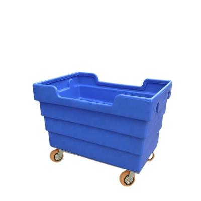 China Rowland High Quality Plastic Laurdry Carts Line Trolley Transport Cart For Hotel Hospital Commercial Laundry for sale