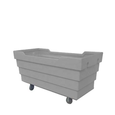 China High Quality Plastic Canvas Laundry Trolley Container Mobile Laundry Carts For Hotel Hospital Commercial Laundry for sale