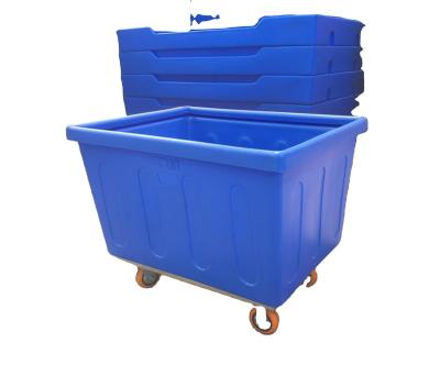 China The laundry manufacturers the direct sale plastic laundry basket commercial laundry cart with wheels for sale