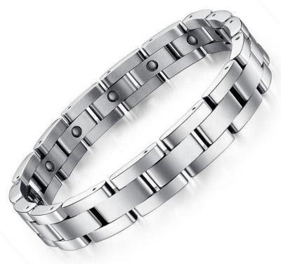 China Simplicity Titanium Steel Energy Bio Bracelet Men Women Stainless Steel Fashion Bracelet Magnetic Health Bracelet for sale