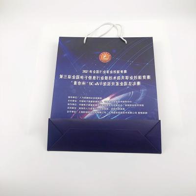 China Custom wholesale size recyclable and printed are paper bag consumer electronics, company brand paper bags for sale