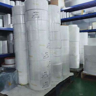 China Custom Barcode Size Label Hardware Jumbo Roll Up Raw Material Labels Adhesive Label for sale