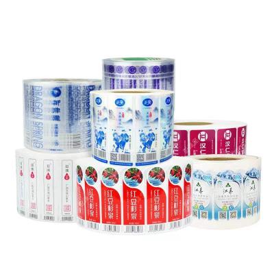 China Manufacture Waterproof Custom Printed Roll Paper Water Vinyl Logo Sticker Self Adhesive Bottle Drinking Label for sale