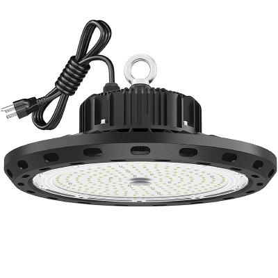 China Warehouse Round High Bay Light 100w/150w/200w/240w 130lm/w Hook Hanging 5 Years Warranty Led High Bay Lights for sale