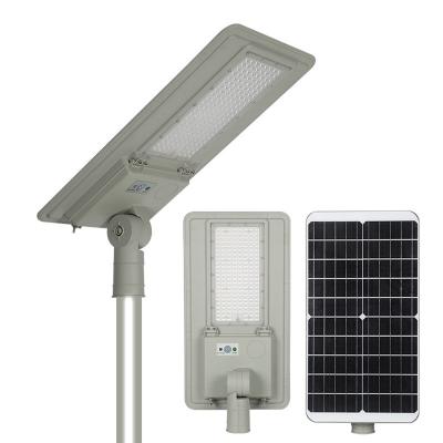 China ROAD Outdoor Ip65 All In One Solar Street Light 100w 150w 200w SMDLed Solar Street Light for sale