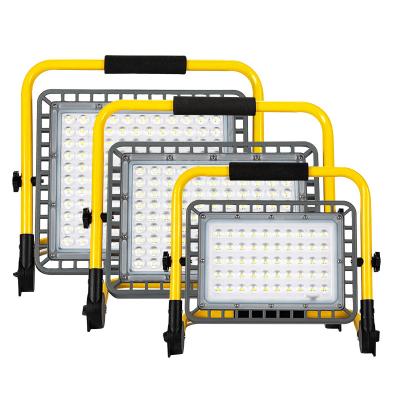 China Outdoor High Lumen Waterproof Portable Smd Flood Lights Dc Usb Rechargeable Led Floodlight for sale