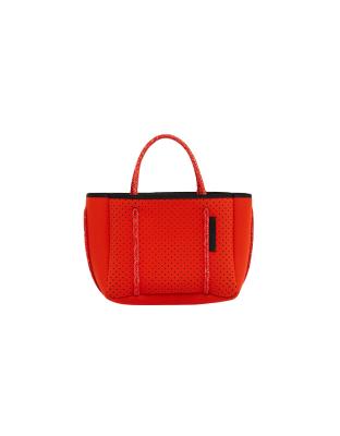 China Fashion Custom Perforated Neoprene Mini Tote Multifunctional Messenger Bag Handbag Solid Color White, Red, Blue, Pink for sale